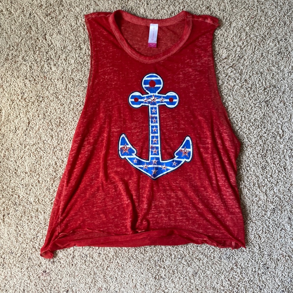 Kids XXL (fits like women’s M/L) Fourth of July tank top